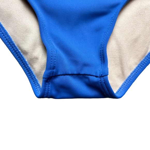 Kortni Jeane royal blue peplum style swimsuit bottoms size 4/5 - Picture 7 of 12